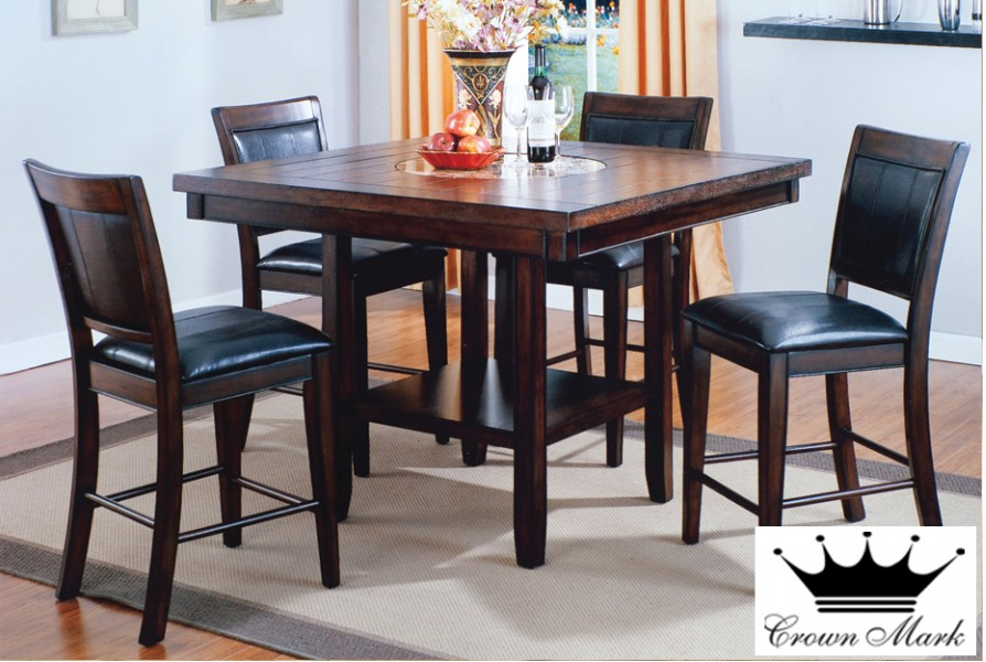 2727 Fulton Espresso Table and 4 Chairs