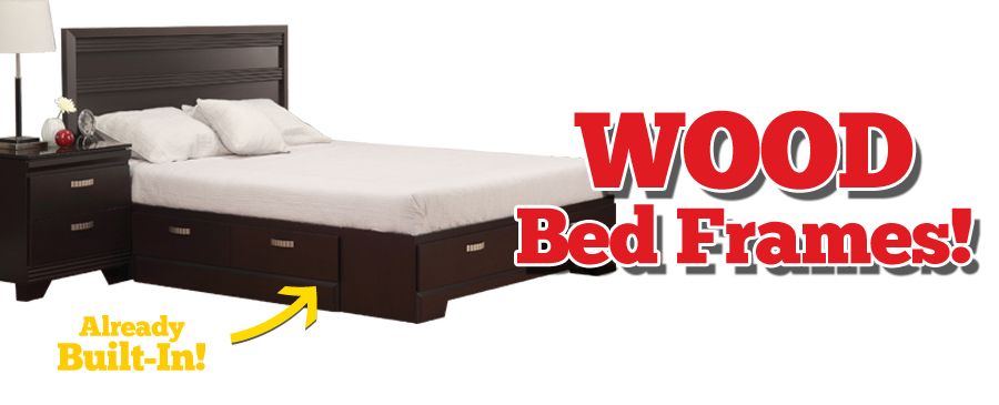 Wood bed frame