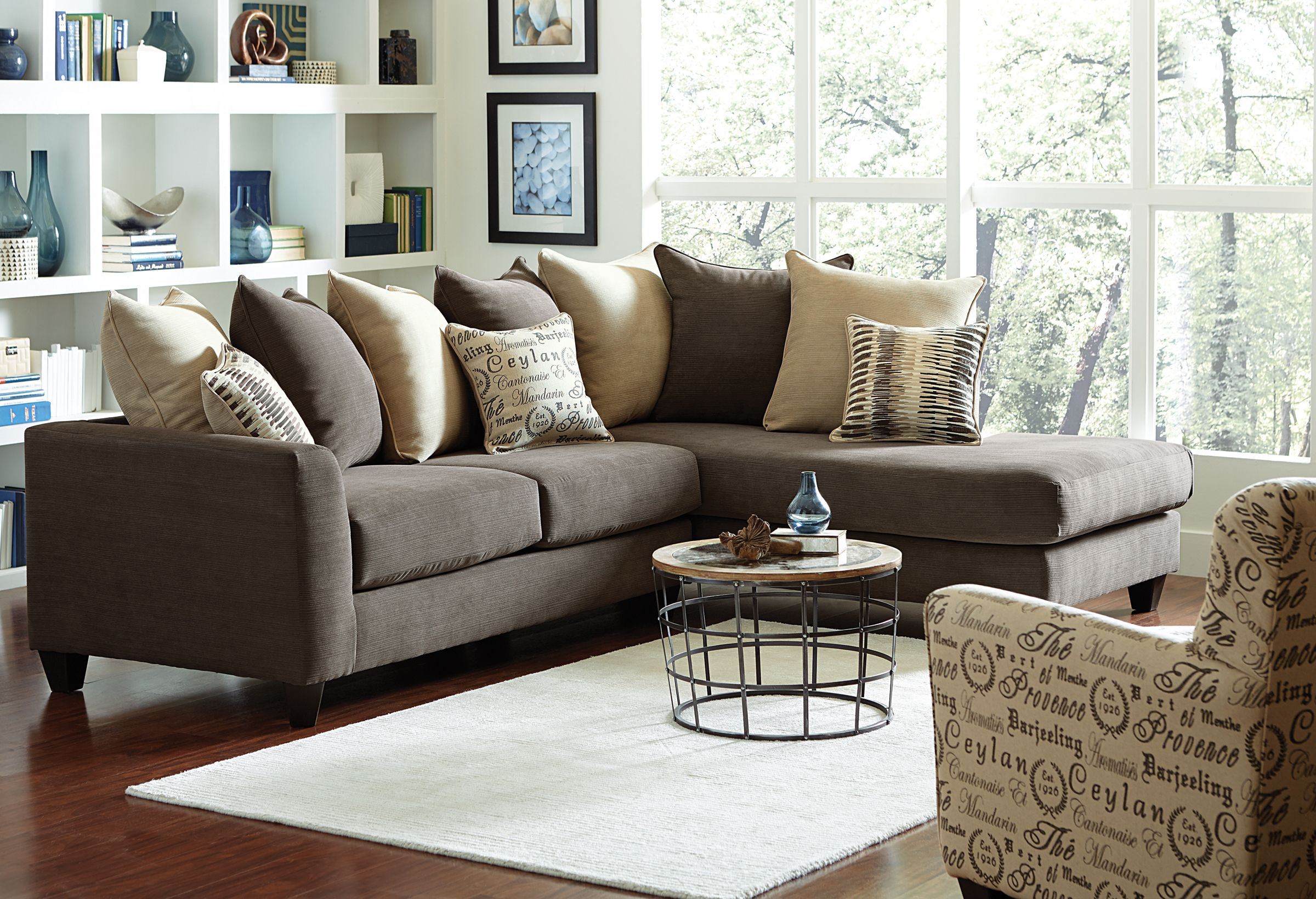 Corey Charcoal 2PC Sectional