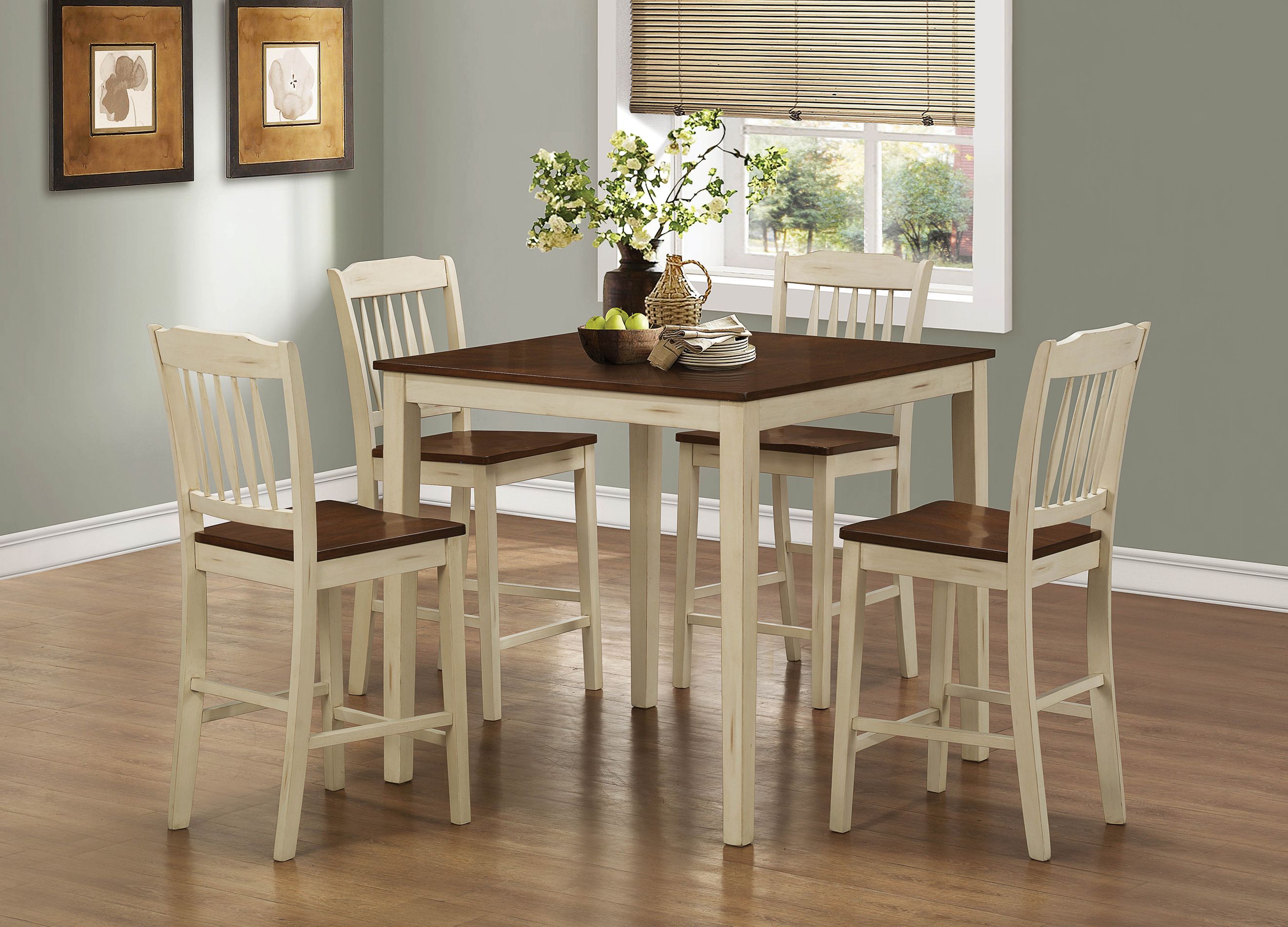Antique White/Walnut Dinette Antique White/Walnut Dinette