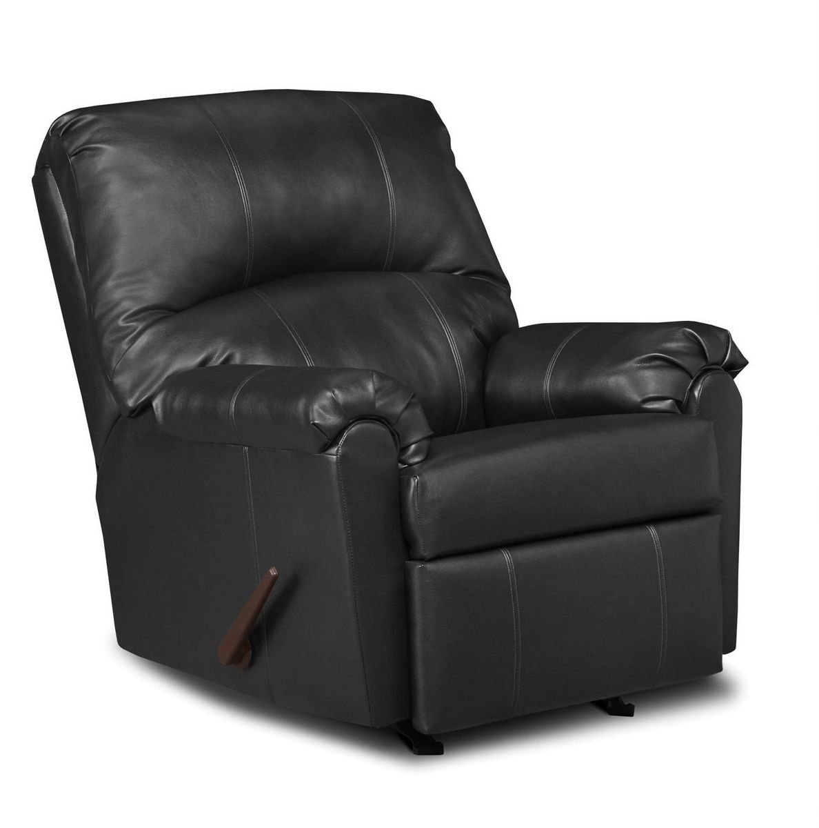Black Bonded Leather Recliner