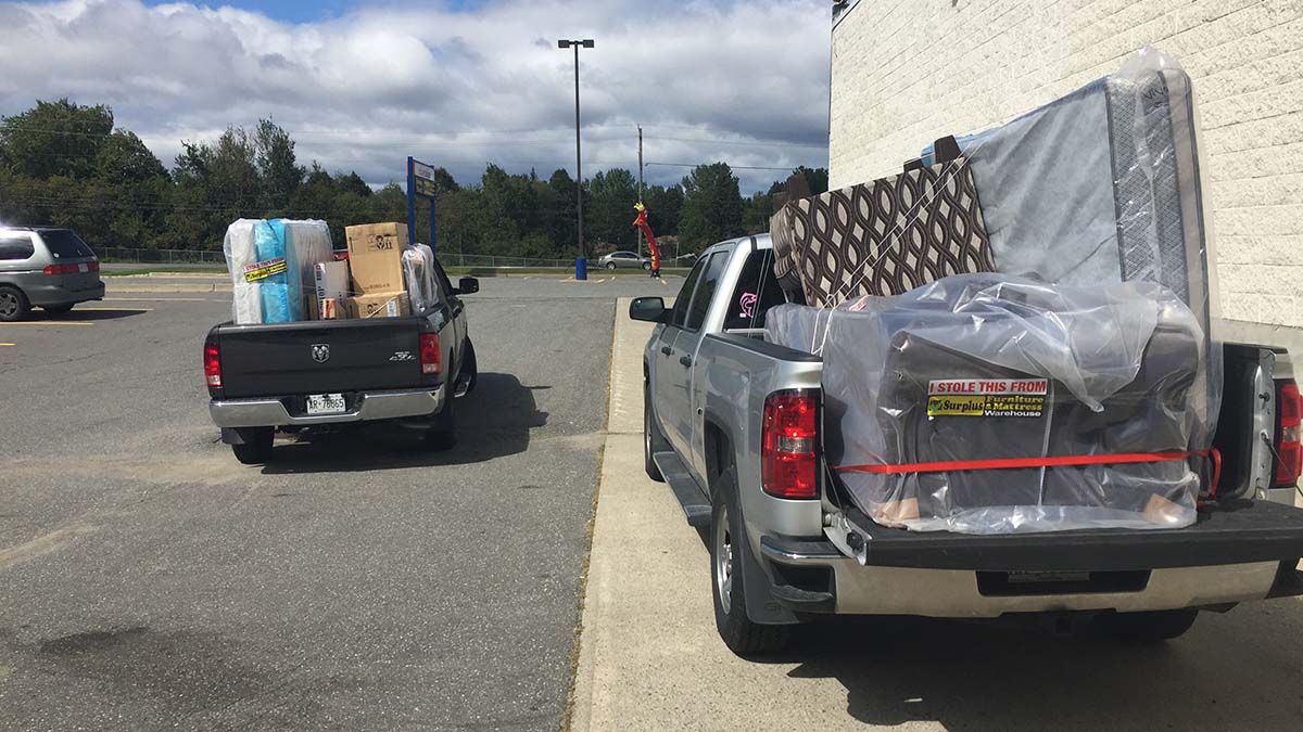 Free in-store pickup — truck loading