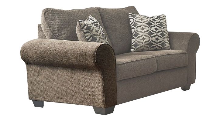 Sofa with rolled arms