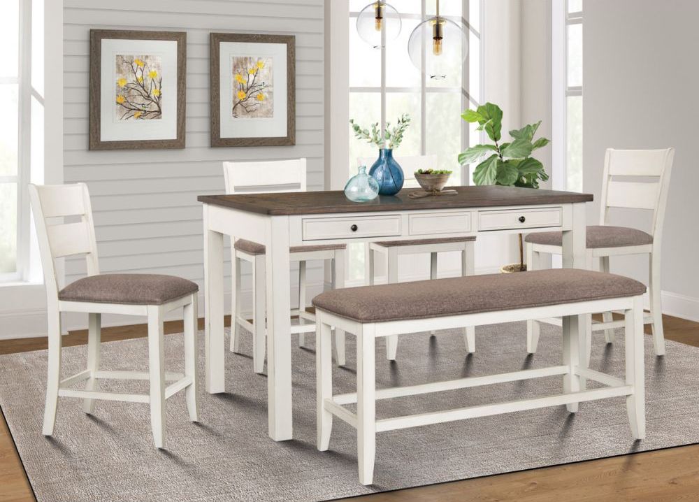 Sarasota White 6-Piece Dinette Set