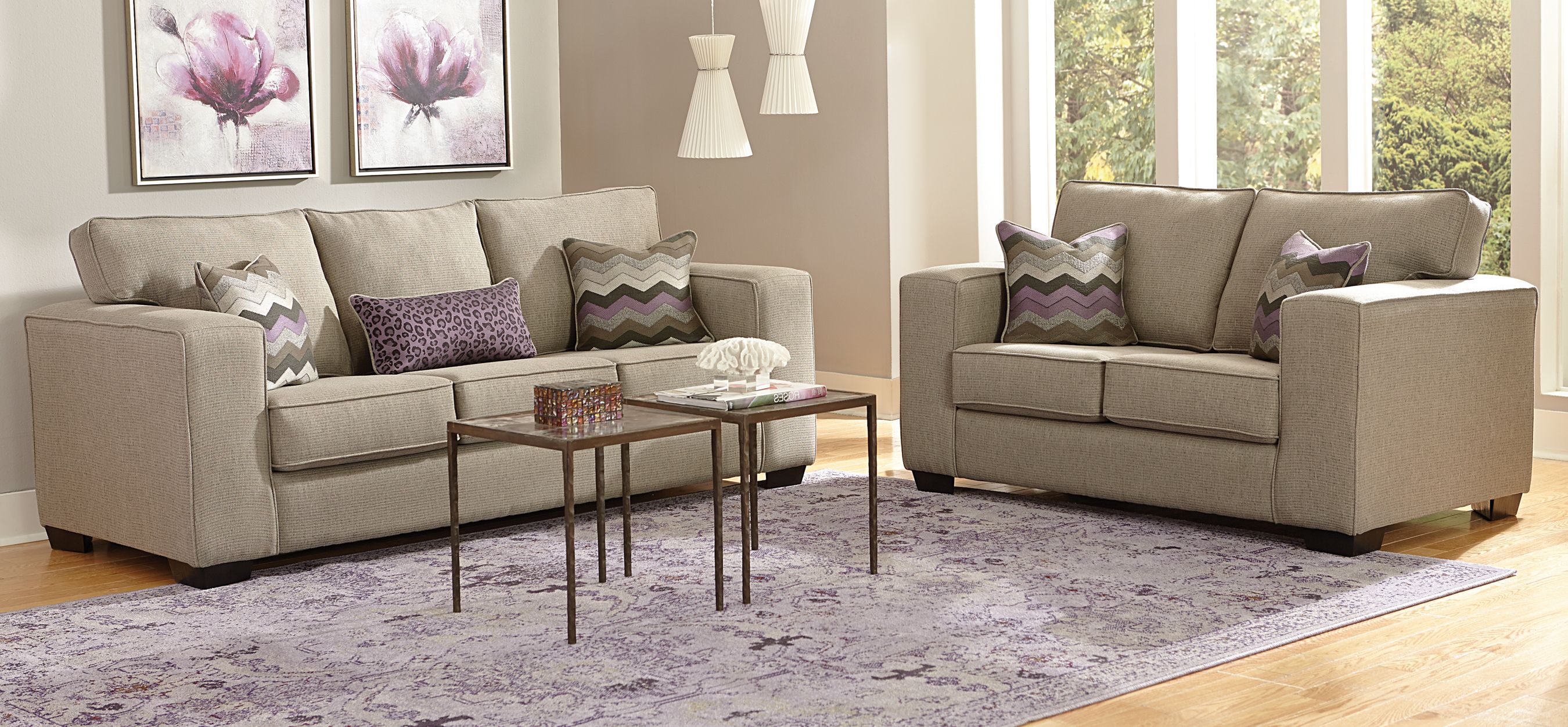 7090 Maker Gray Sofa & Loveseat