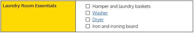 Laundry room essentials checklist