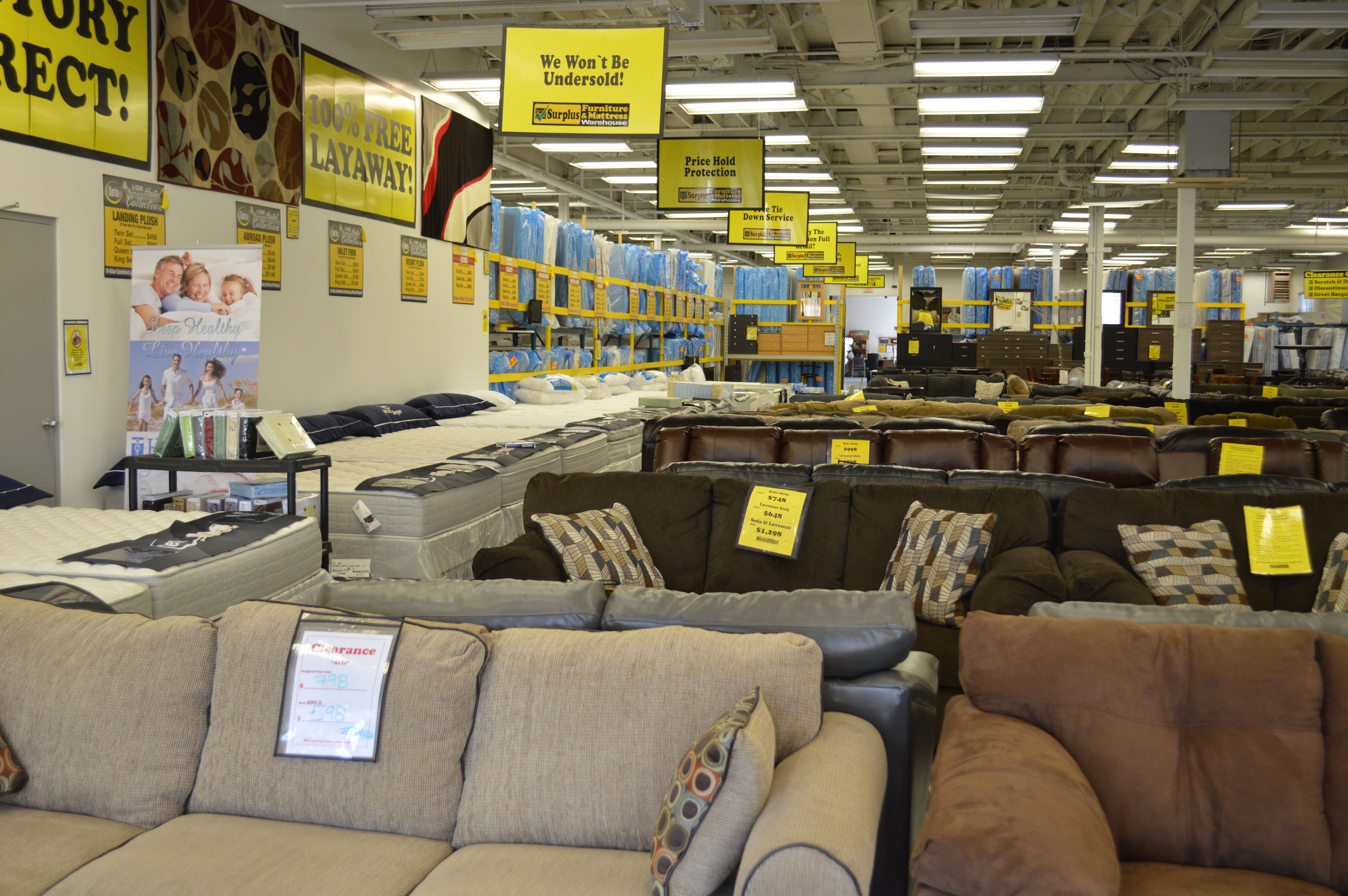Surplus Furniture warehouse loading area