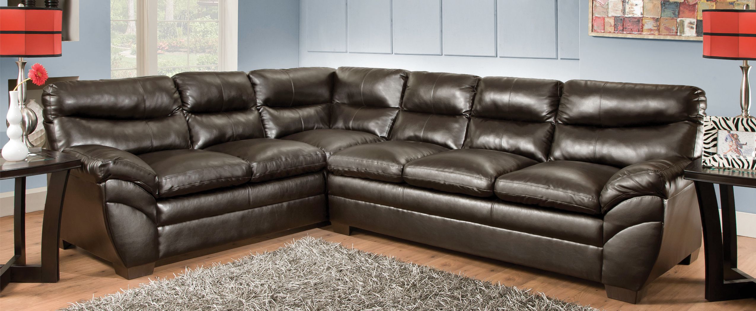 Soho Bonded Leather 2PC Sectional