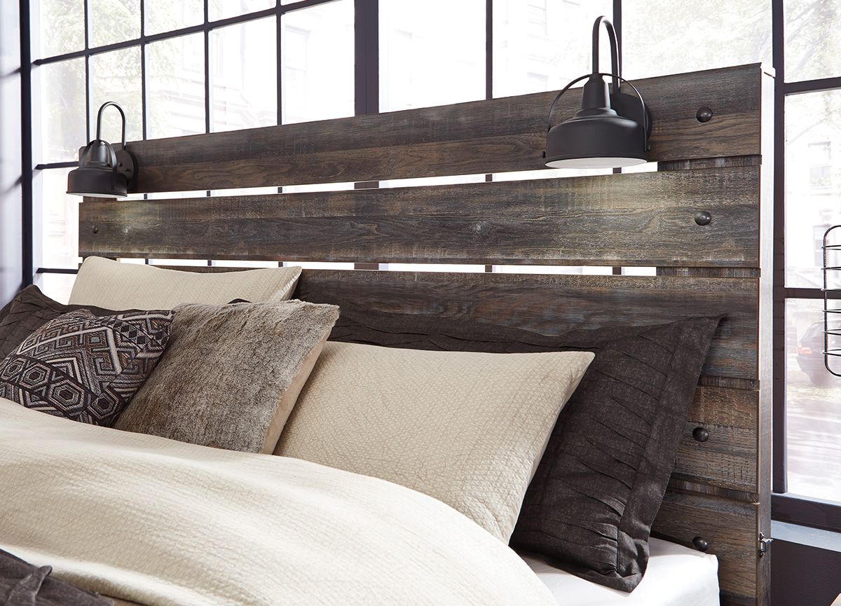 Ashley Drystan Headboard with light sconces