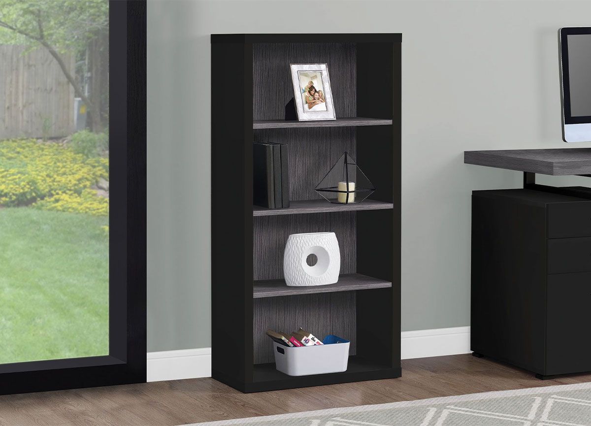 Black and Grey Bookcase