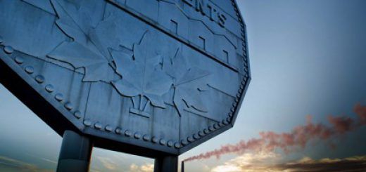 The Big Nickel landmark in Sudbury, Ontario