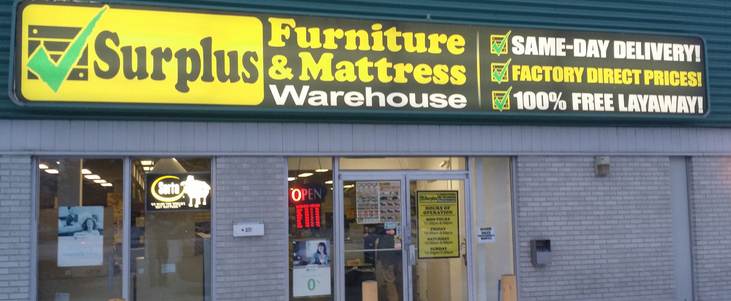 Surplus Furniture storefront