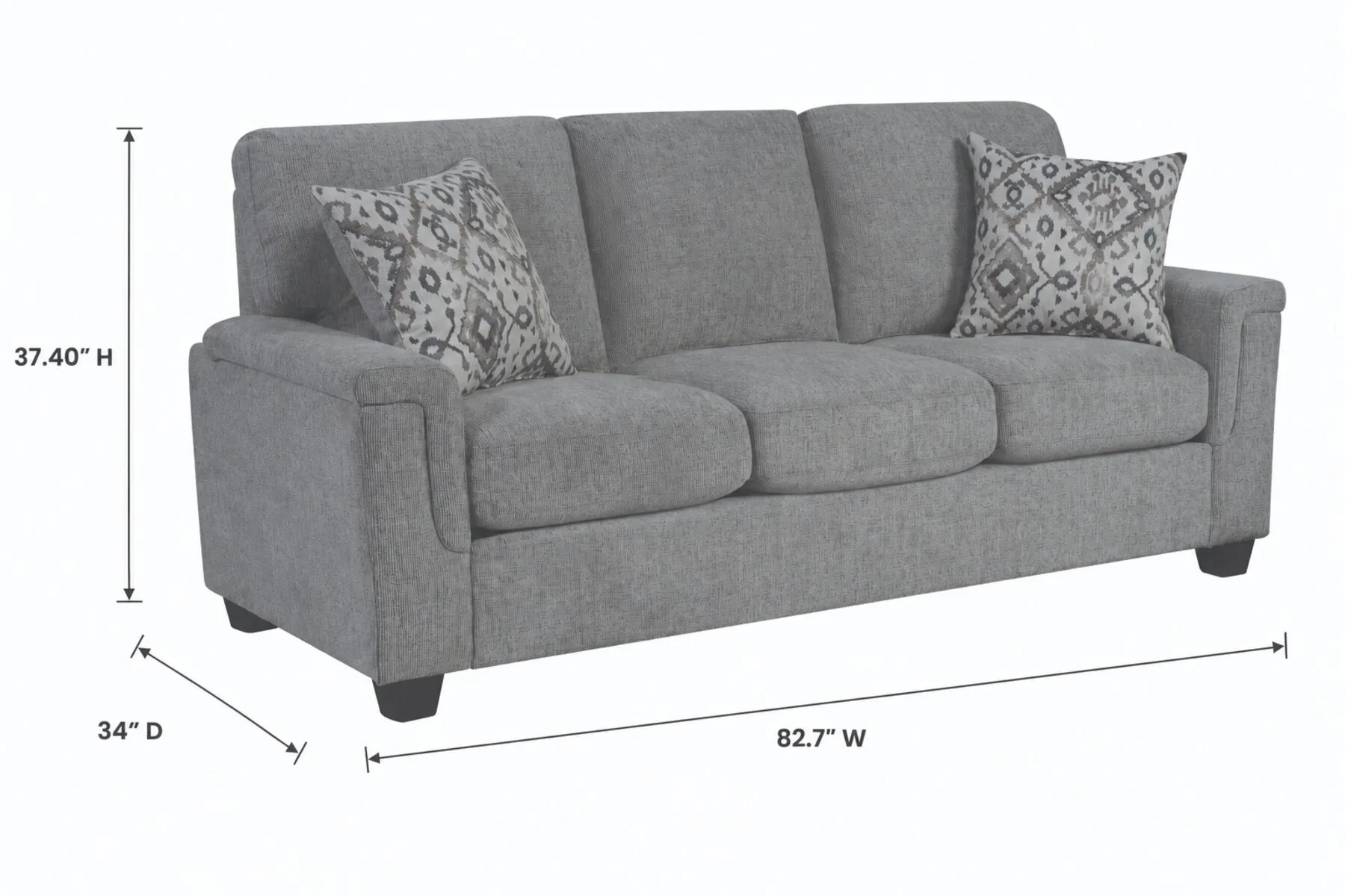 Nova Dove Sofa — Dimensions