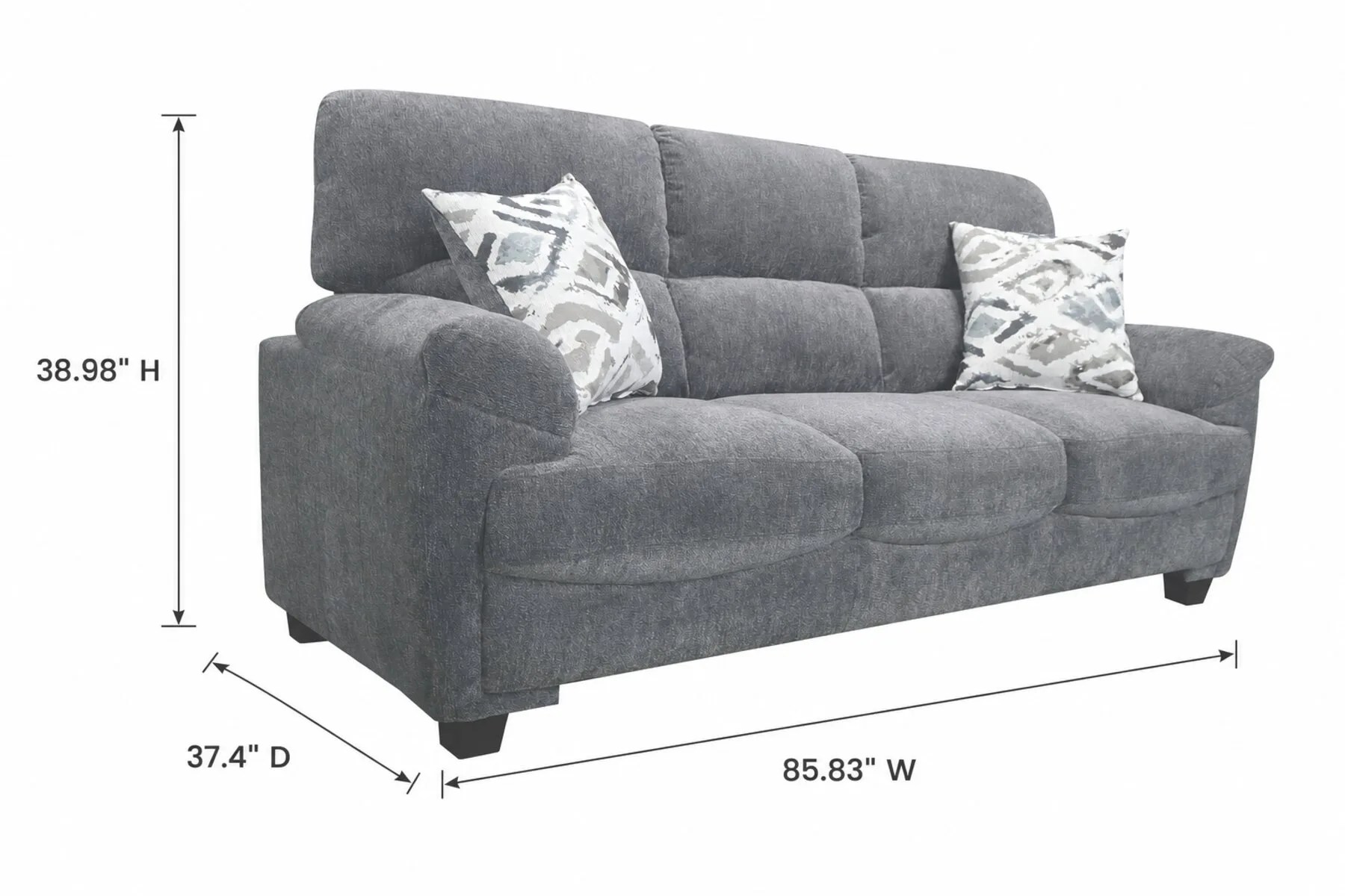 Galt Granite Sofa — Dimensions