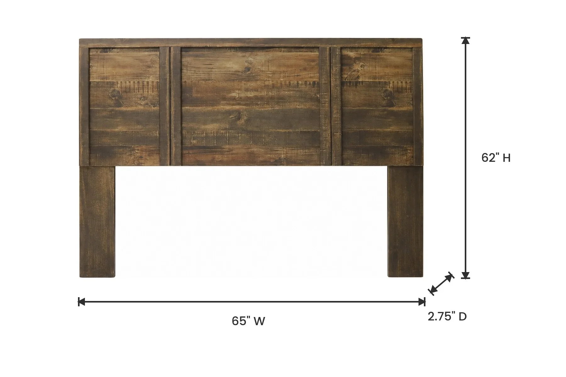 Montana Queen Panel Headboard  — Dimensions