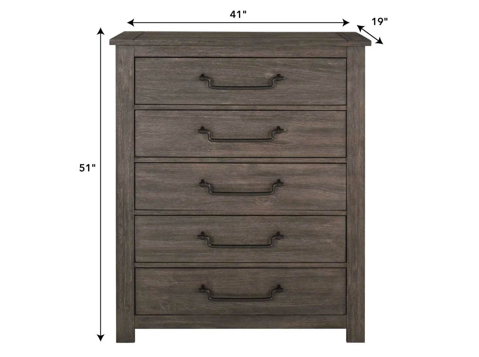 Montana 5 Drawer Chest — Dimensions
