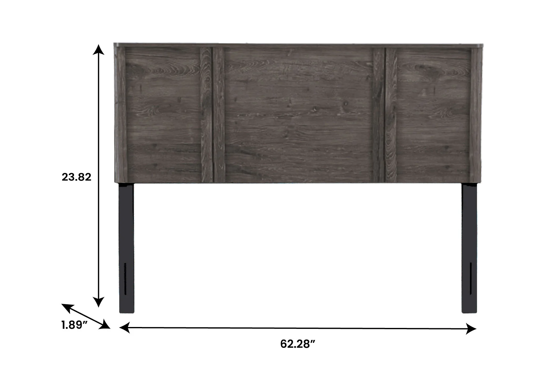 Alabaster Oak Queen Panel Headboard — Dimensions