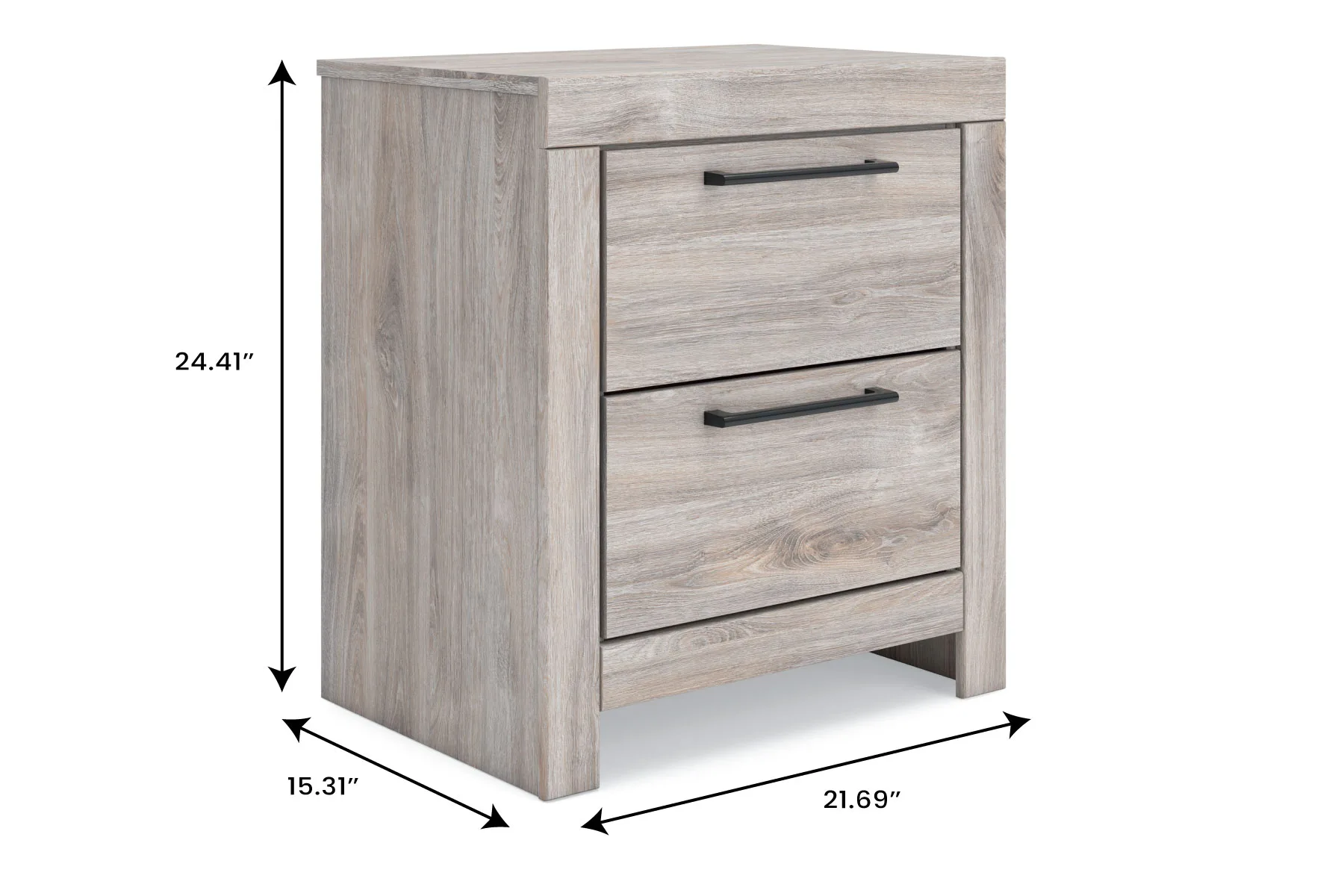 Broachmyn Gray Nightstand — Dimensions