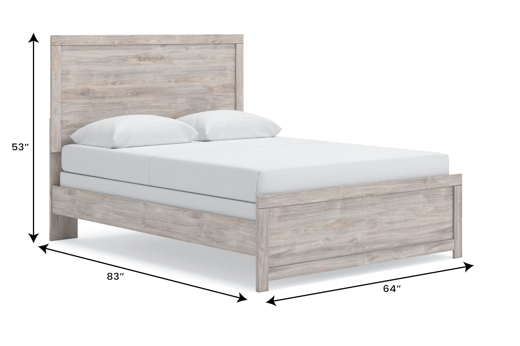 Broachmyn Gray Queen Panel Bed — Dimensions