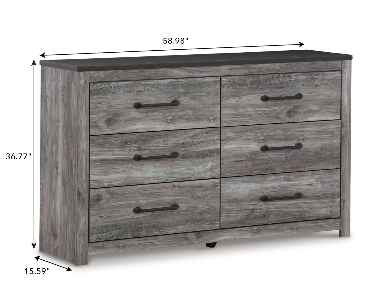 Bronyan Gray Adult Dresser — Dimensions