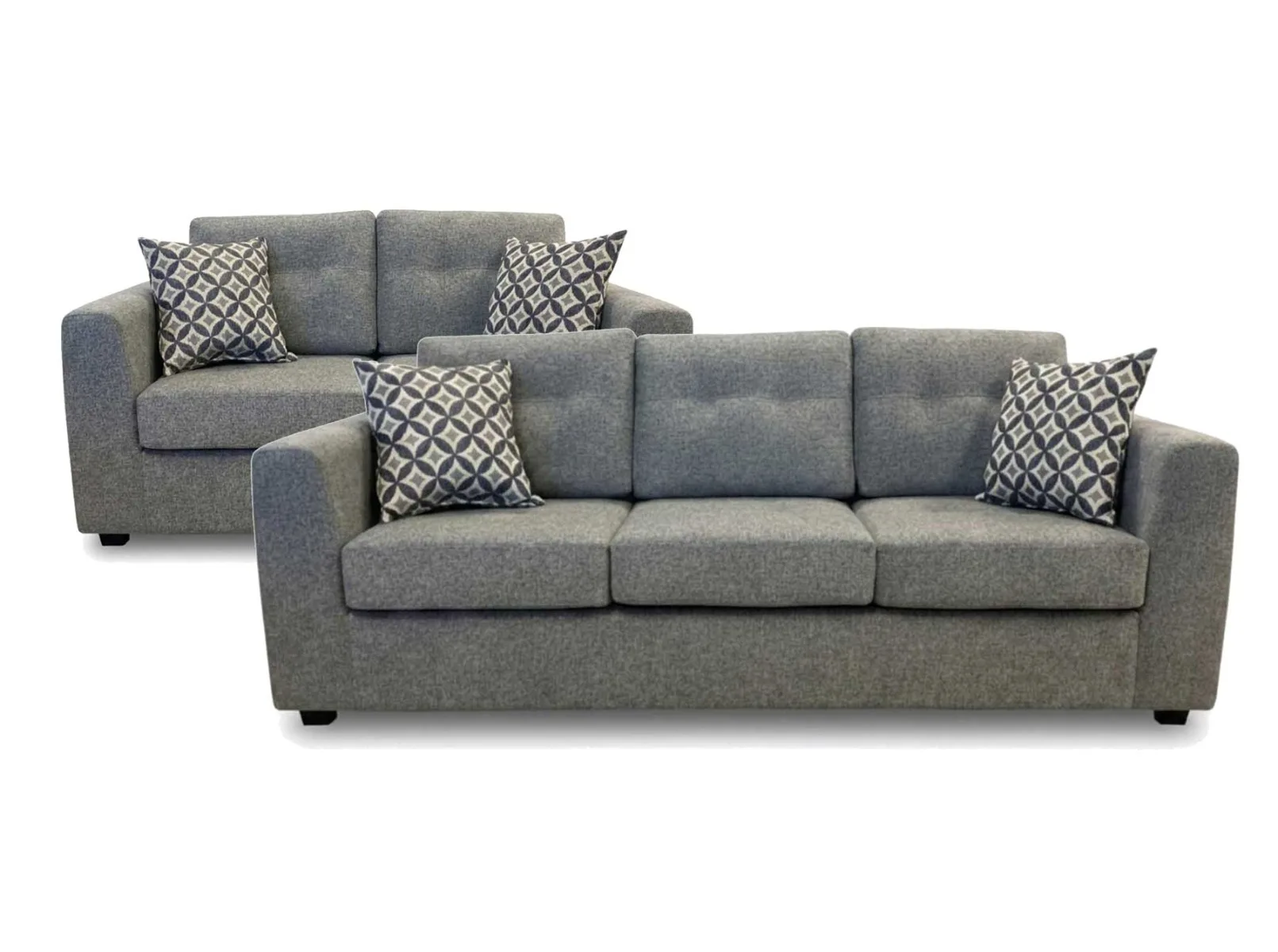 Brandon Grey Sofa/Loveseat Set — Dimensions