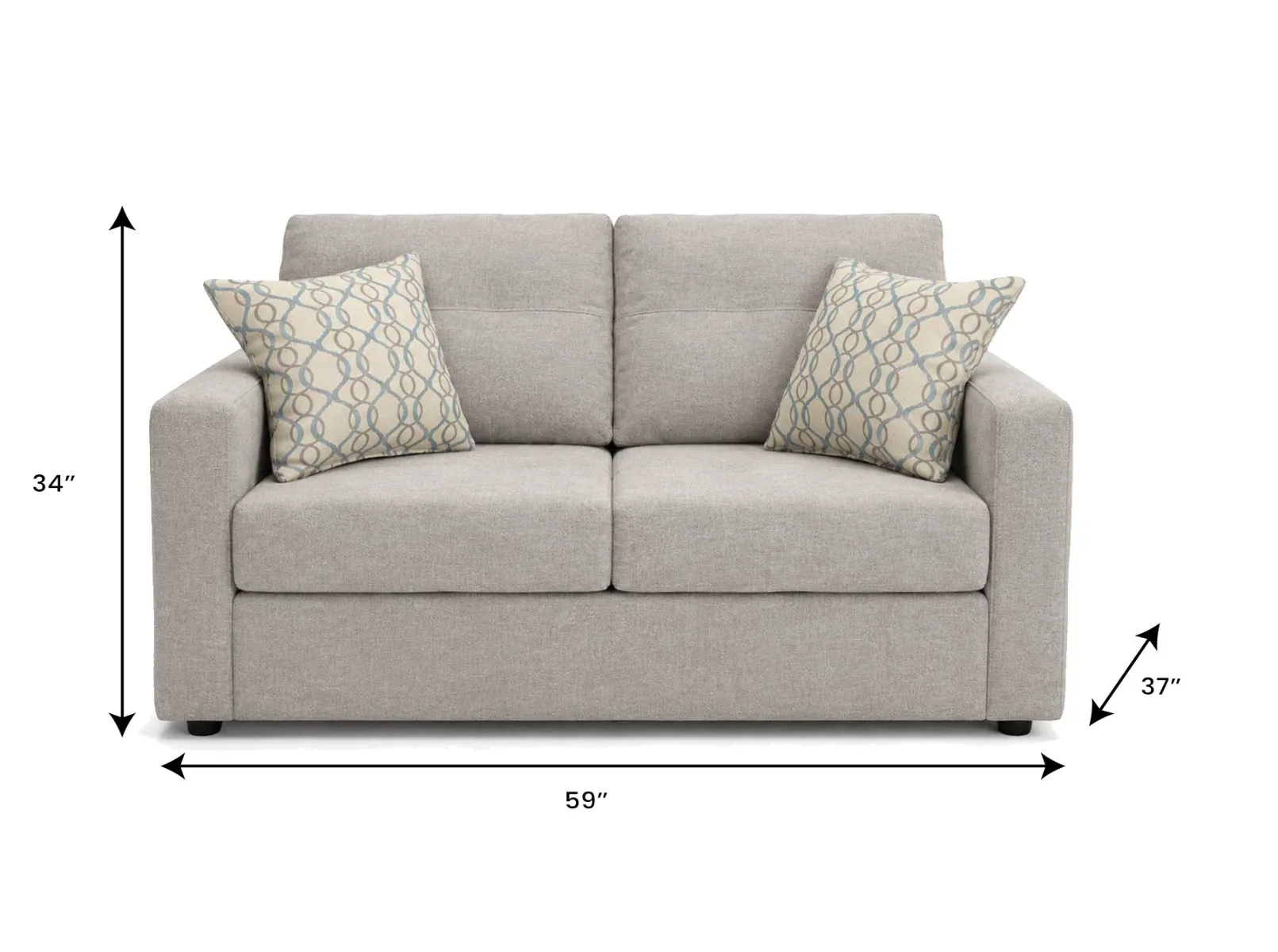 Kirkland Platinum Loveseat — Dimensions