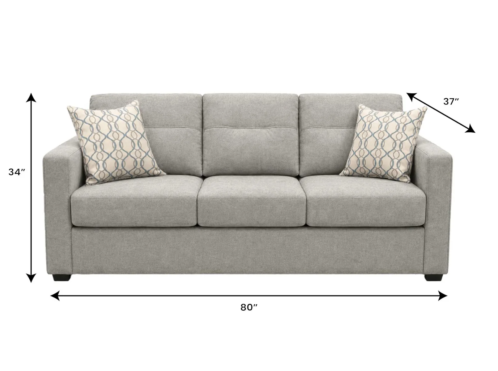 Kirkland Platinum Sofa — Dimensions
