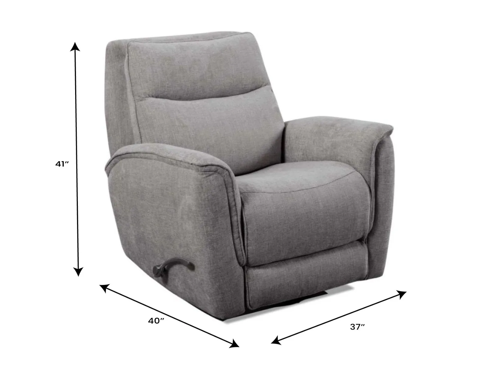 Brisbane Granite Swivel Glider Recliner — Dimensions