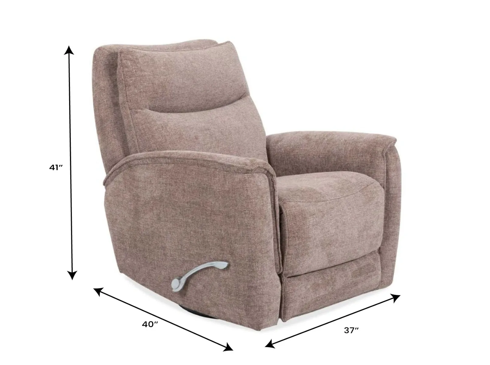 Brisbane Jasper Swivel Glider Recliner — Dimensions