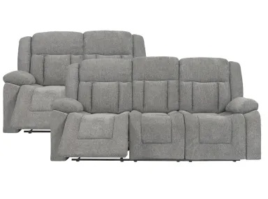 Maribel Iron Reclining Sofa & Loveseat Set