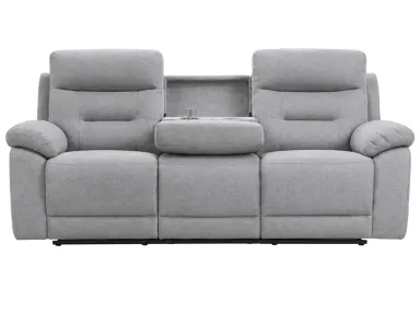 Calypso Grey Power Reclining Sofa w/USB