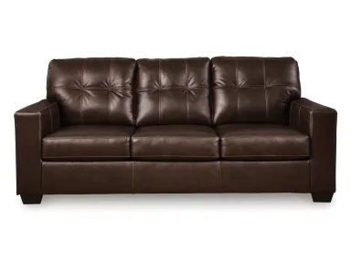 Santorine Brown Leather Match Sofa