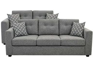 Brandon Grey Sofa and Loveseat Set