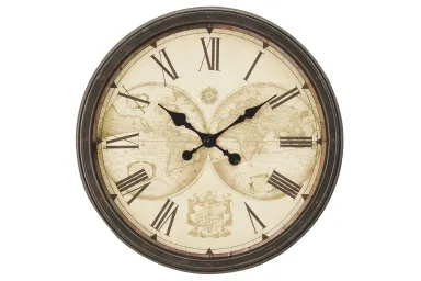 Antique Brown 20" Diameter Wall Clock - 9048AB00