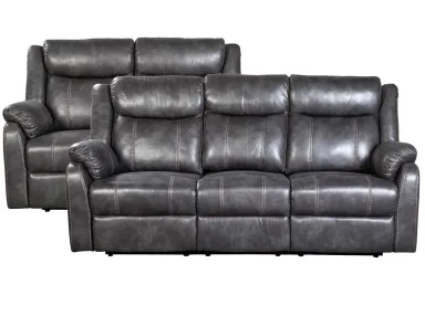 Lanny Grey Reclining Sofa & Loveseat Set