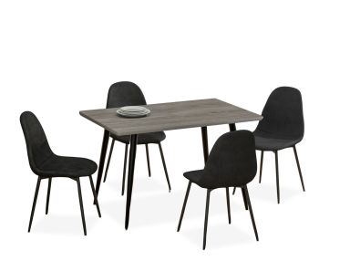 0215 Black Modern 5Pc Dinette