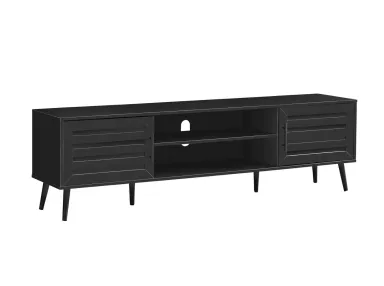 Black w/2 Doors 72" TV Console