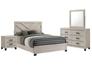 Bradley Dusty Grey Oak 6-Piece Queen Bedroom Set