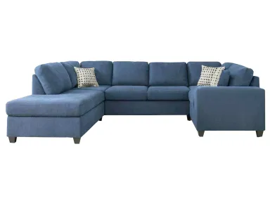 Brady Navy  3-Piece Sectional