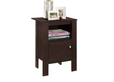 Cappuccino Night Stand With Storage