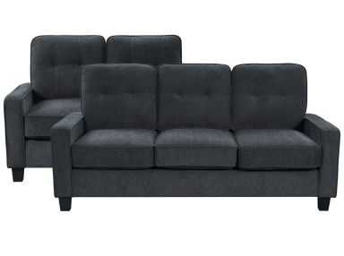 Cindy Rosie Smoke Sofa & Loveseat Set