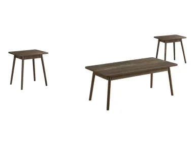 Dark Brown 3-Piece Table Set