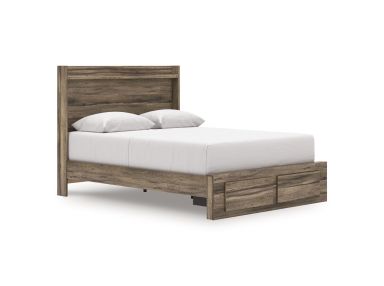 Elbrim Brown Queen Bed w/ Storage Footboard