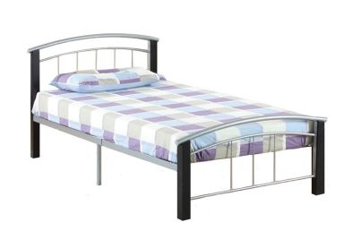 Espresso/Pewter Twin Bed Complete