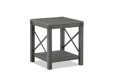 Freedan Grey Wood/Metal End Table