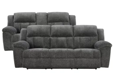 Frohn Graphite Motion Sofa & Loveseat Set - 3740FG20
