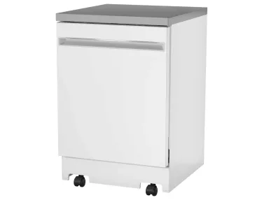GE 24" White Portable Dishwasher