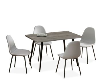 0215 Grey Modern 5Pc Dinette