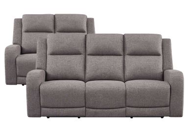 Hyde Park Granite Power Reclining Sofa & Loveseat