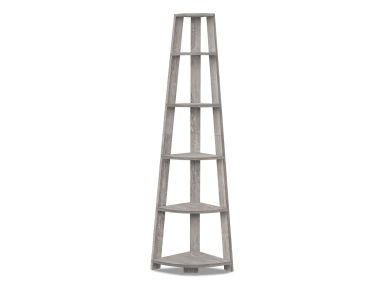  Industrial Grey Corner Accent Etagere